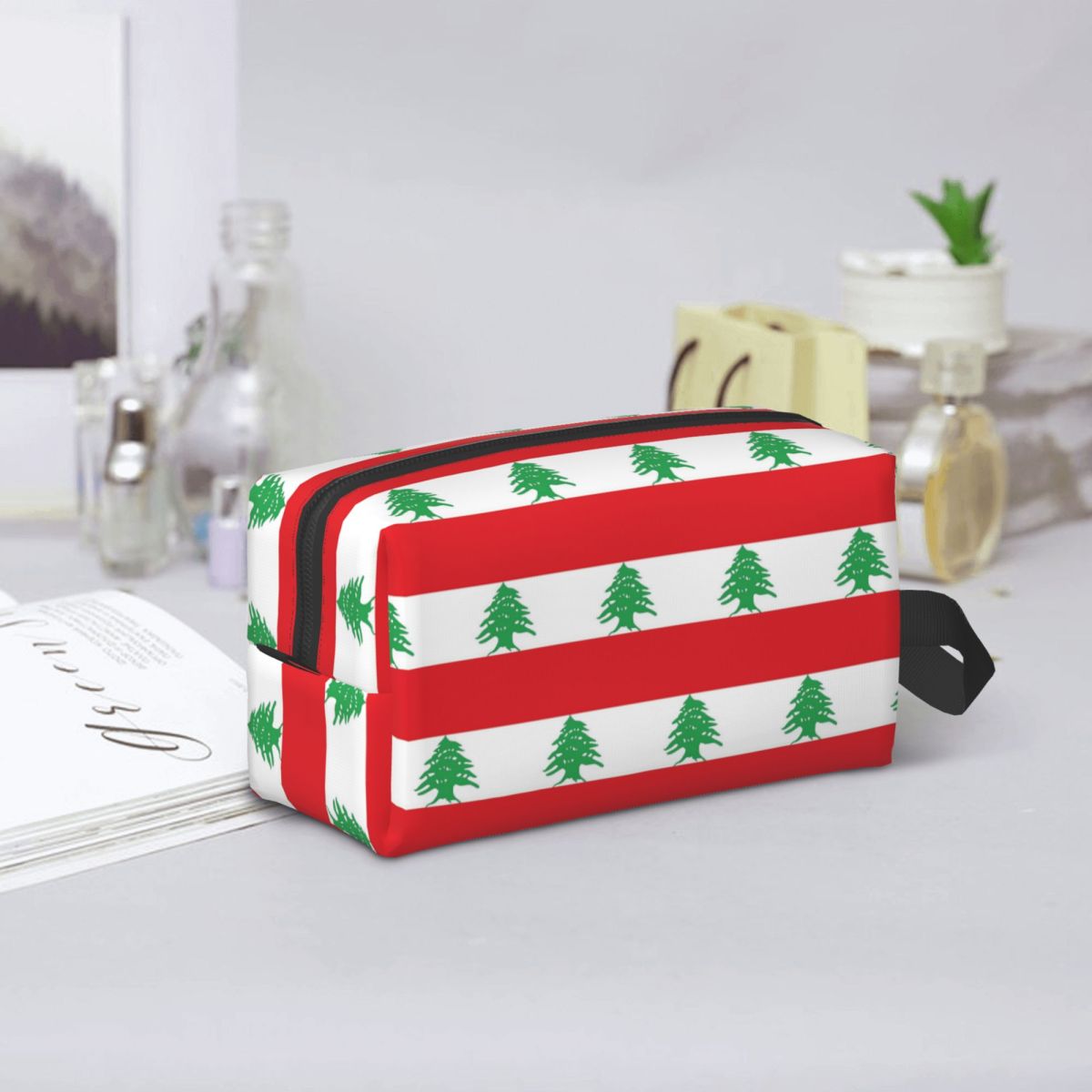 Women Bags Lebanon - Lübnan Bayrağı Makyaj Çantası Kozmetik Organizatör