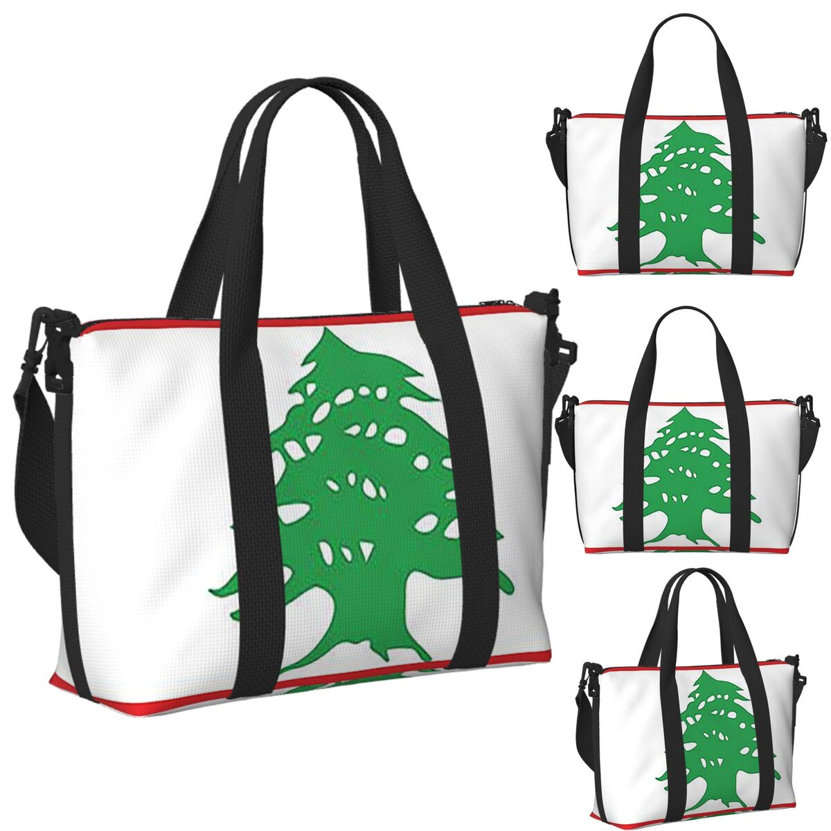 Women Bags Lebanon - Özel Lübnan Bayrağı Plaj Seyahat Çantası
