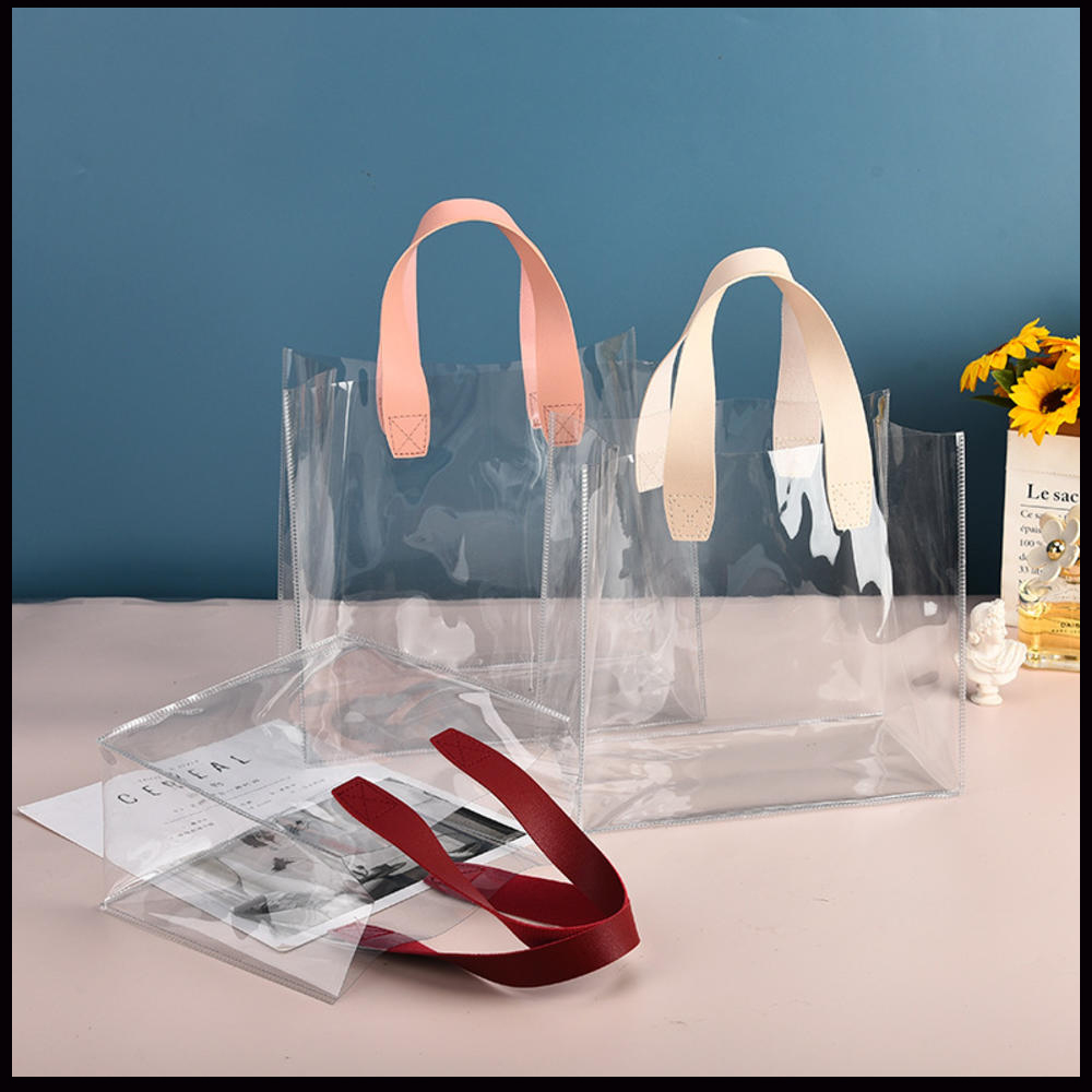 Jelly Bag Clear Pvc - Şeffaf Pvc temizle Tote büyük kapasiteli