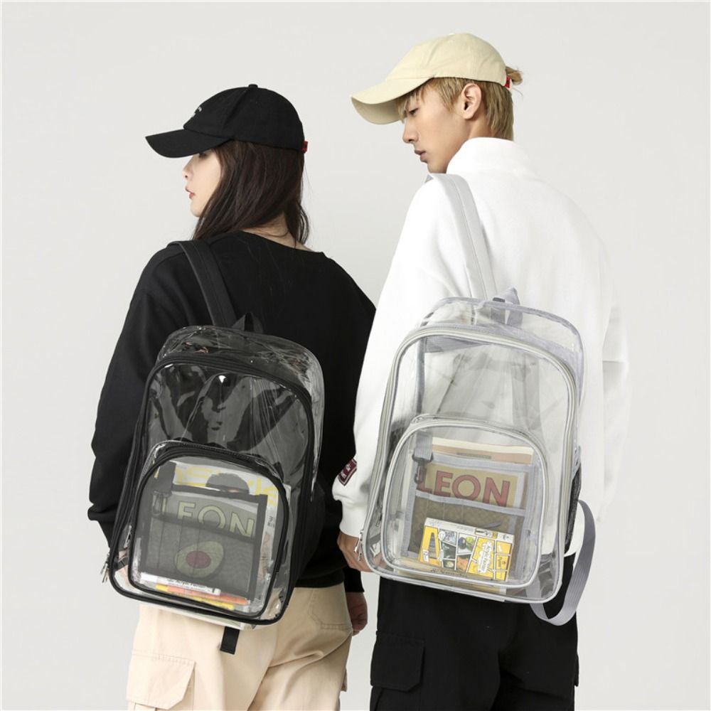 Jelly Bag Clear Pvc - Büyük Kapasiteli Şeffaf PVC Sırt Çantası