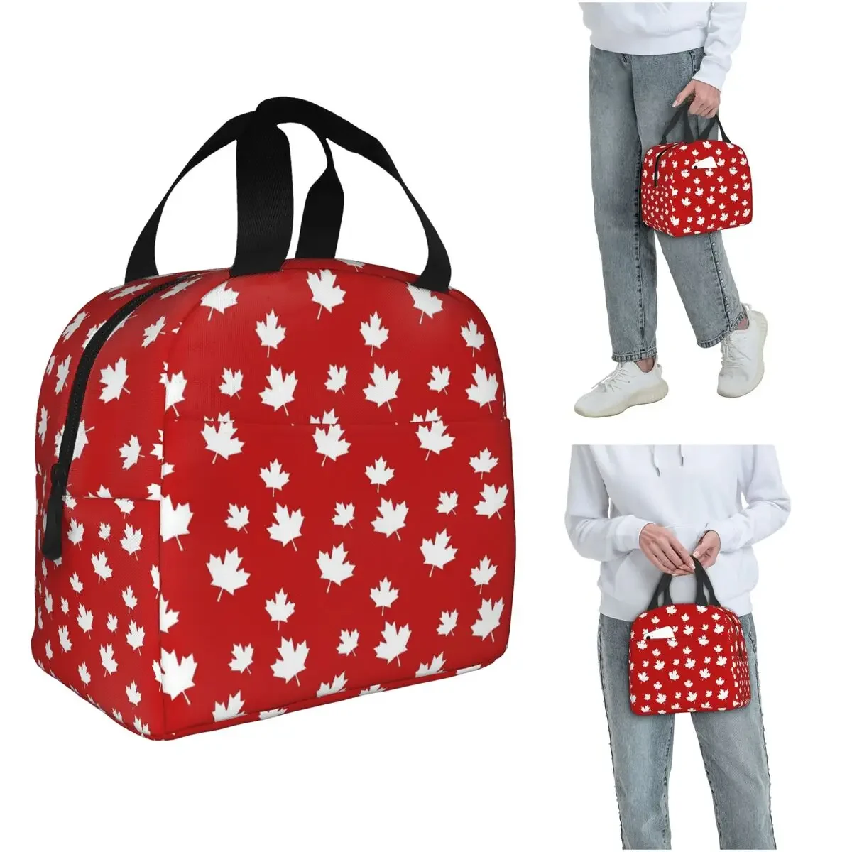 Women Bags Canada - Kanada Akçaağaç Yaprağı Bayrağı Desenli Kırmızı