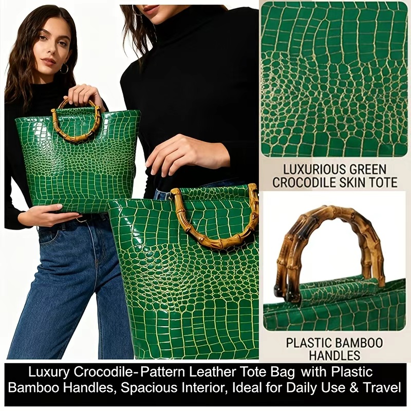 Women Bags Green - Kadınlar için lüks suni deri zümrüt