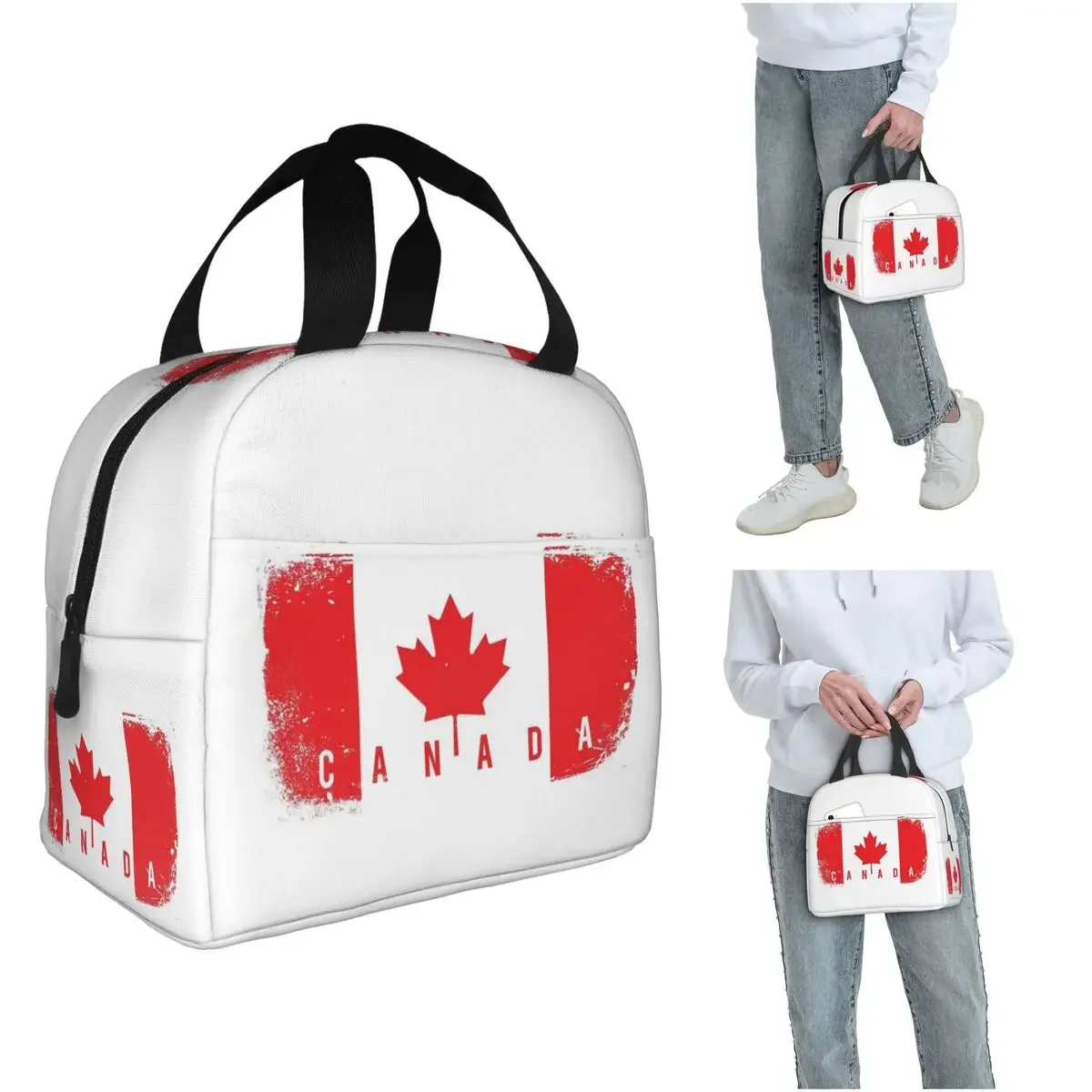 Women Bags Canada - Kanada Bayraklı Yalıtımlı Öğle Yemeği Çantası