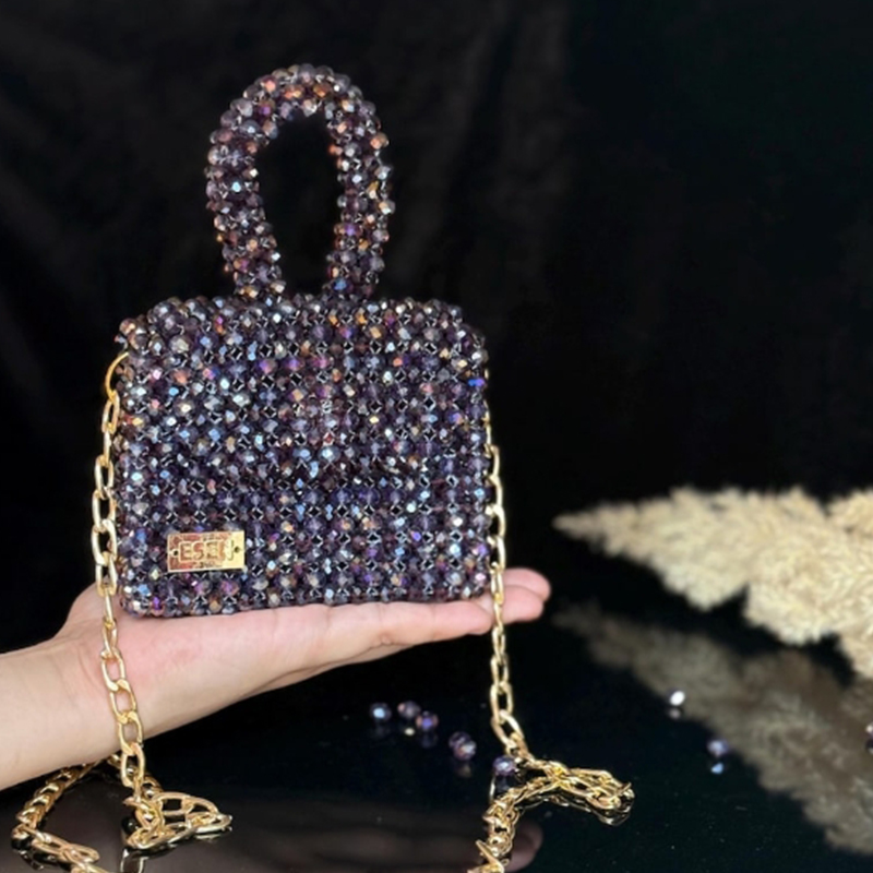 Women Bags Manufacturer - Ağır Sanayi İmalatı Kristal Boncuklu Çanta