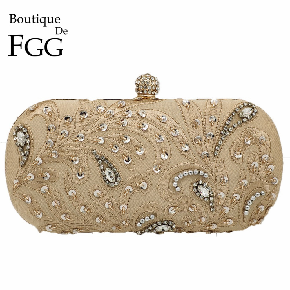 Evening Bag Beaded - Butik De FGG Vintage Sequins kristaller