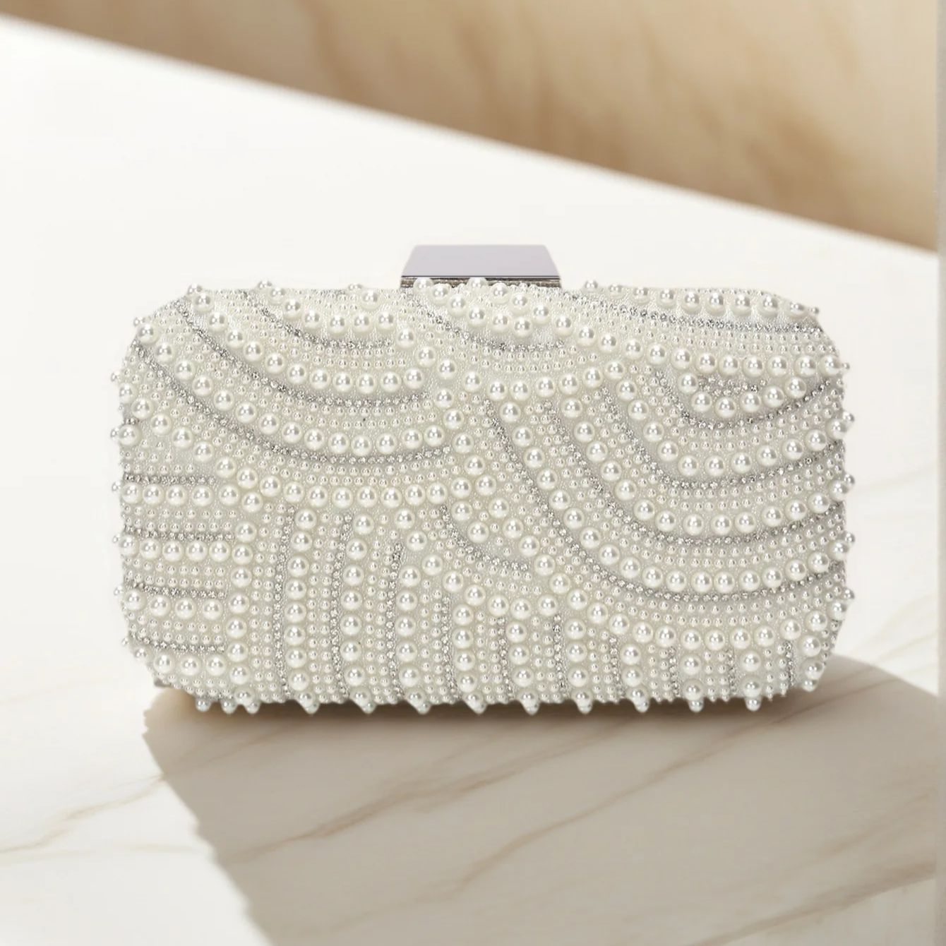 Evening Bag Beaded - Boncuk Kadın Akşam Çanta Oymak Inci