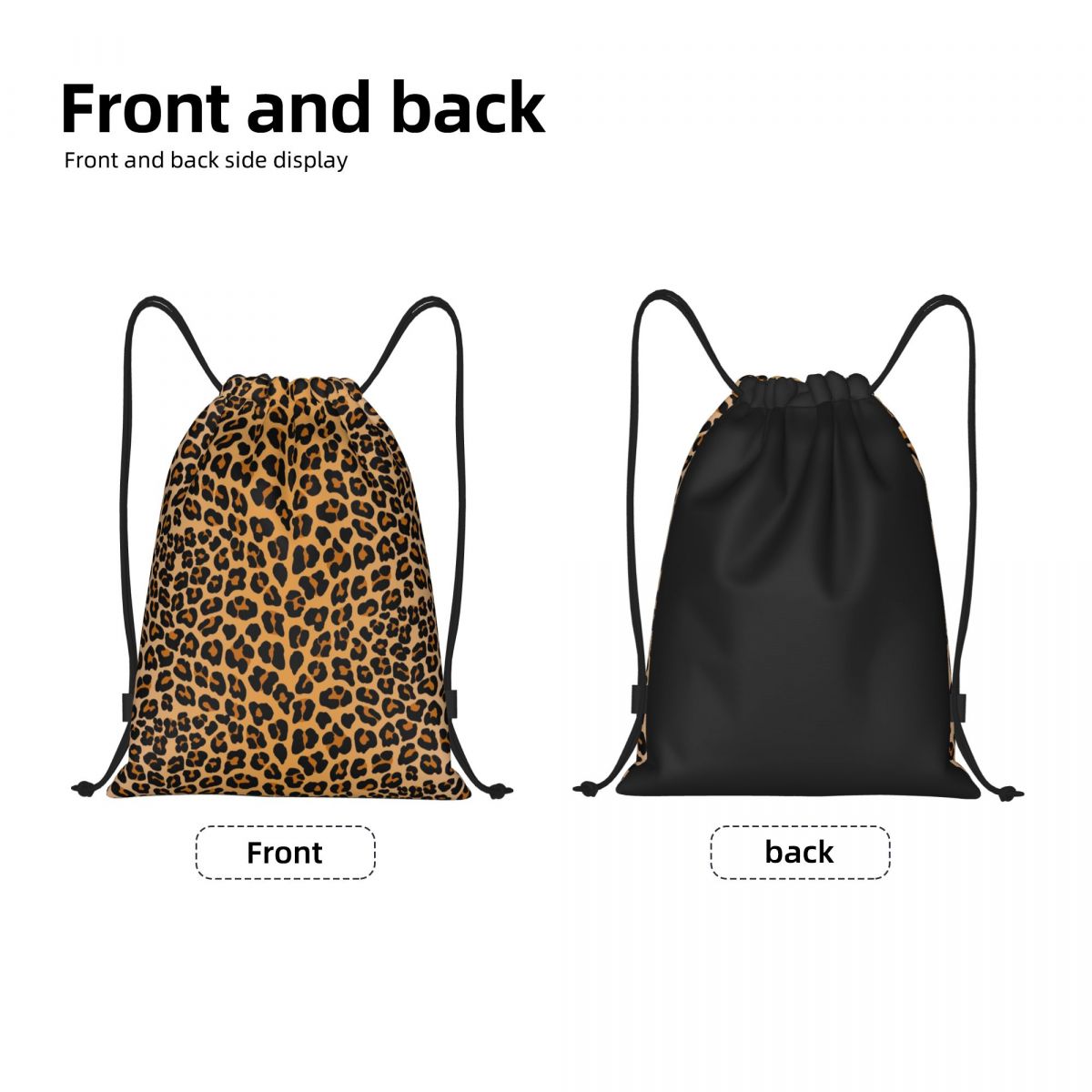 Custom Leopard Print Drawstrin - Women'S Yoga Bags incelemesi ve fiyatı