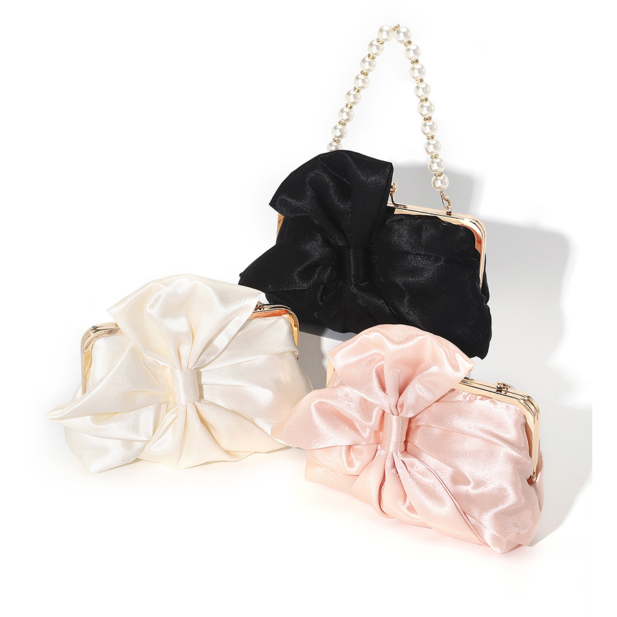 Beyaz Saten Büyük Yay Akşam Ça - Evening Bag Beaded incelemesi ve fiyatı