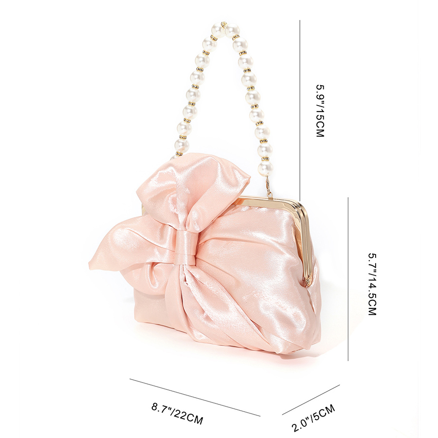 Beyaz Saten Büyük Yay Akşam Ça - Evening Bag Beaded incelemesi ve fiyatı
