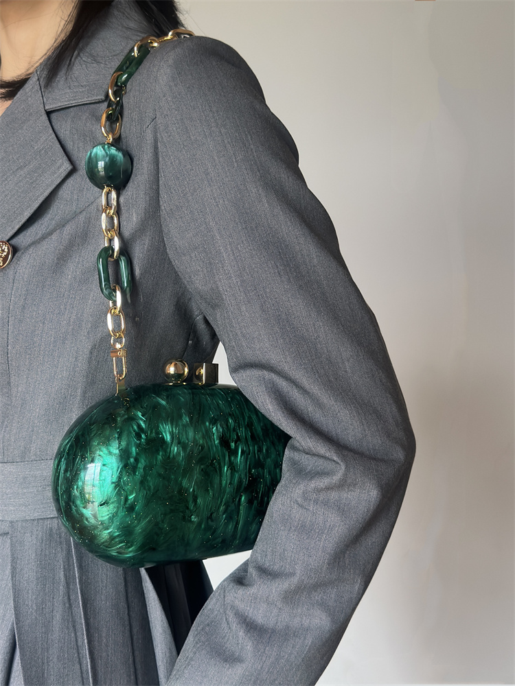 Ziyafet yeni akrilik sapsız el - Women Bags Green incelemesi ve fiyatı