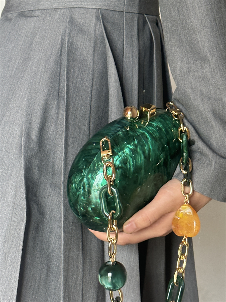 Ziyafet yeni akrilik sapsız el - Women Bags Green incelemesi ve fiyatı