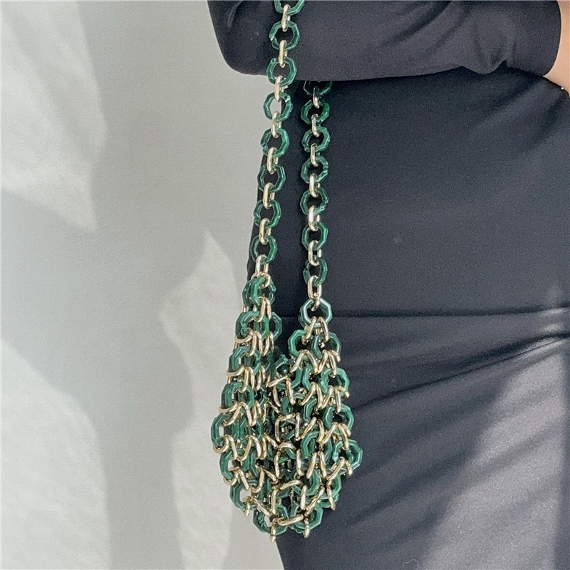 Yeşil Metalik Hauberk Omuz Çan - Women Bags Green incelemesi ve fiyatı