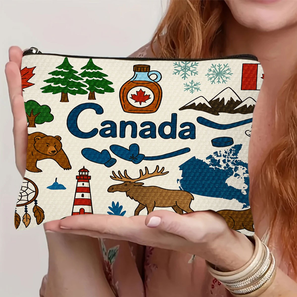 Kanada temalı bir kozmetik çan - Women Bags Canada incelemesi ve fiyatı