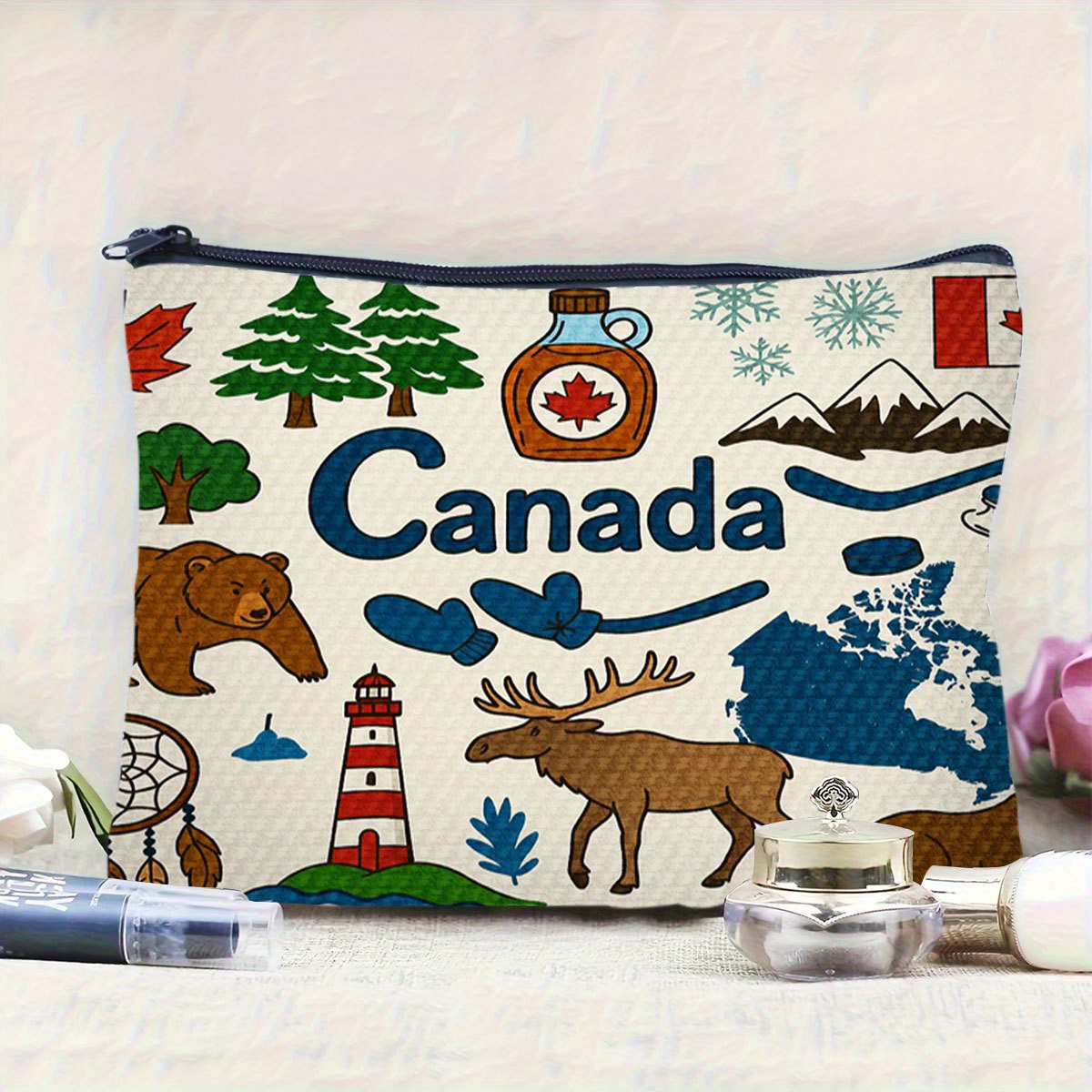 Kanada temalı bir kozmetik çan - Women Bags Canada incelemesi ve fiyatı