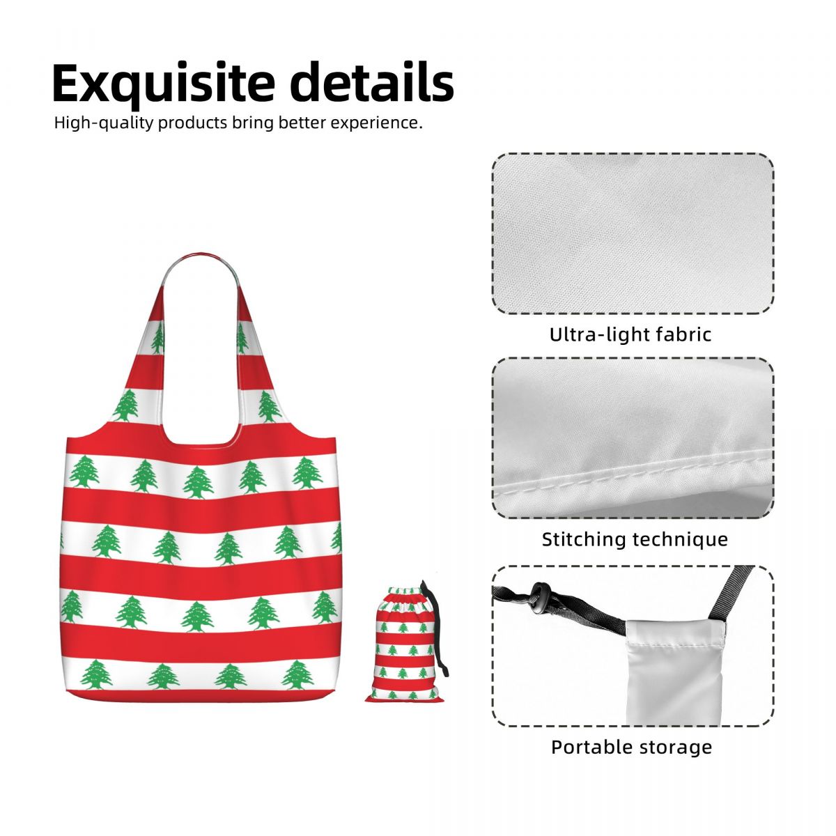 Lübnan Bayrağı Baskılı Alışver - Women Bags Lebanon incelemesi ve fiyatı