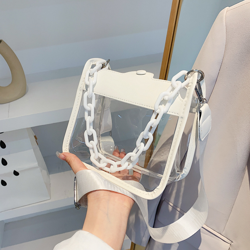 Moda bayanlar jöle düz renk te - Jelly Bag Clear Pvc incelemesi ve fiyatı