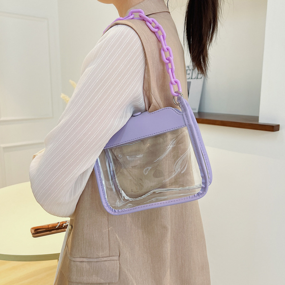 Moda bayanlar jöle düz renk te - Jelly Bag Clear Pvc incelemesi ve fiyatı