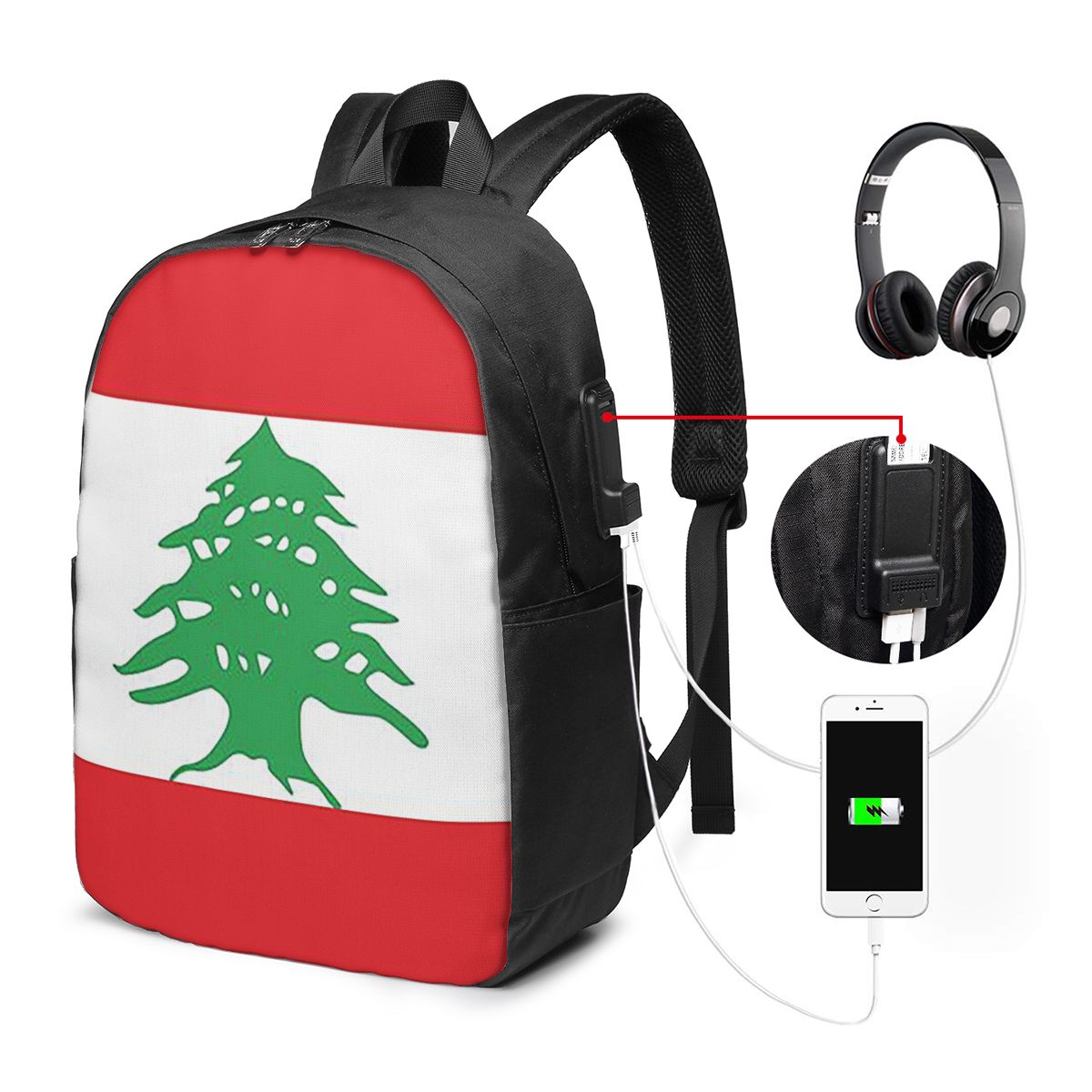 Lübnan bayrağı sırt çantası se - Women Bags Lebanon incelemesi ve fiyatı